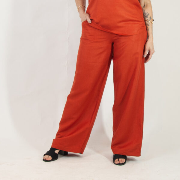 Calça Pantalona - Linho