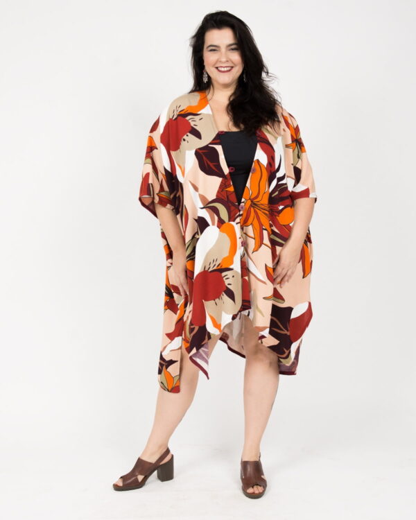 vestido paneau estampado