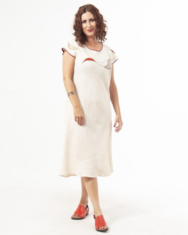 vestido godê móbile - Linho