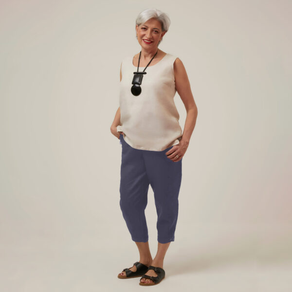 Calça Capri Horizontes- Linho Puro