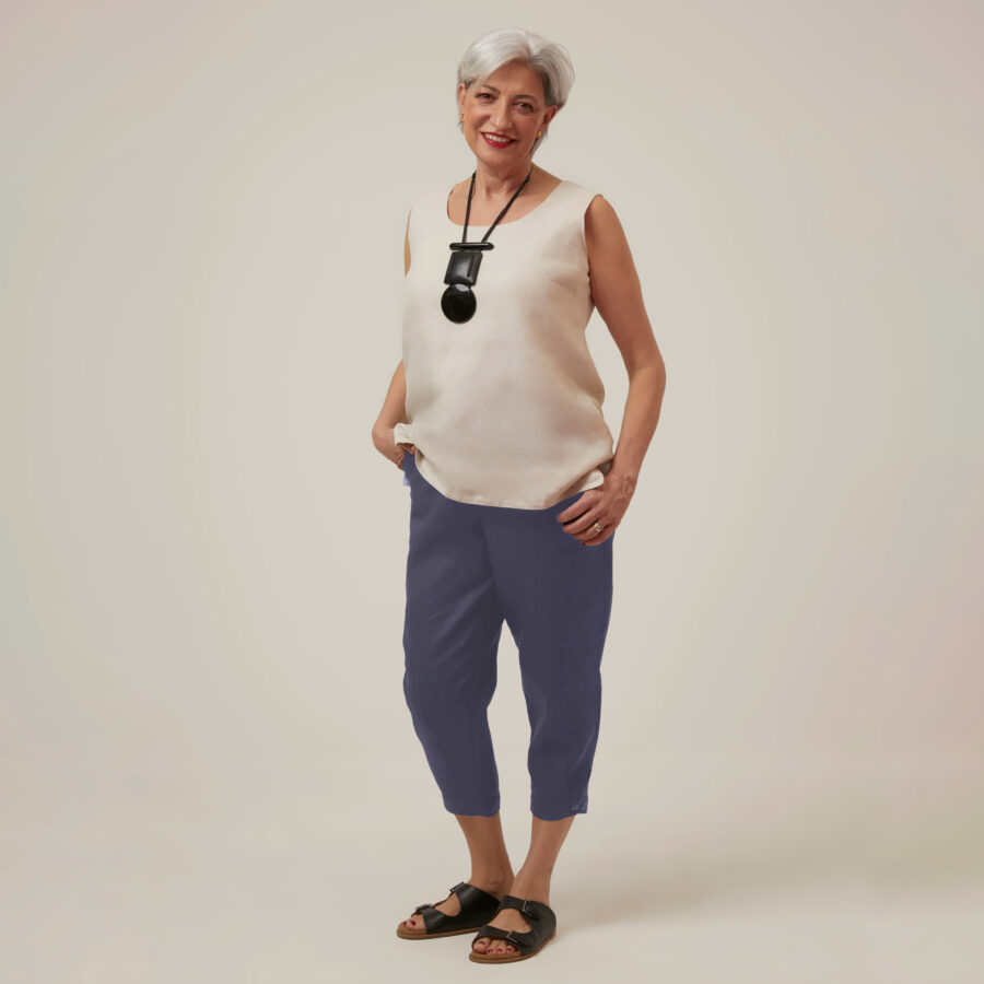 Calça Capri Horizontes- Linho Puro