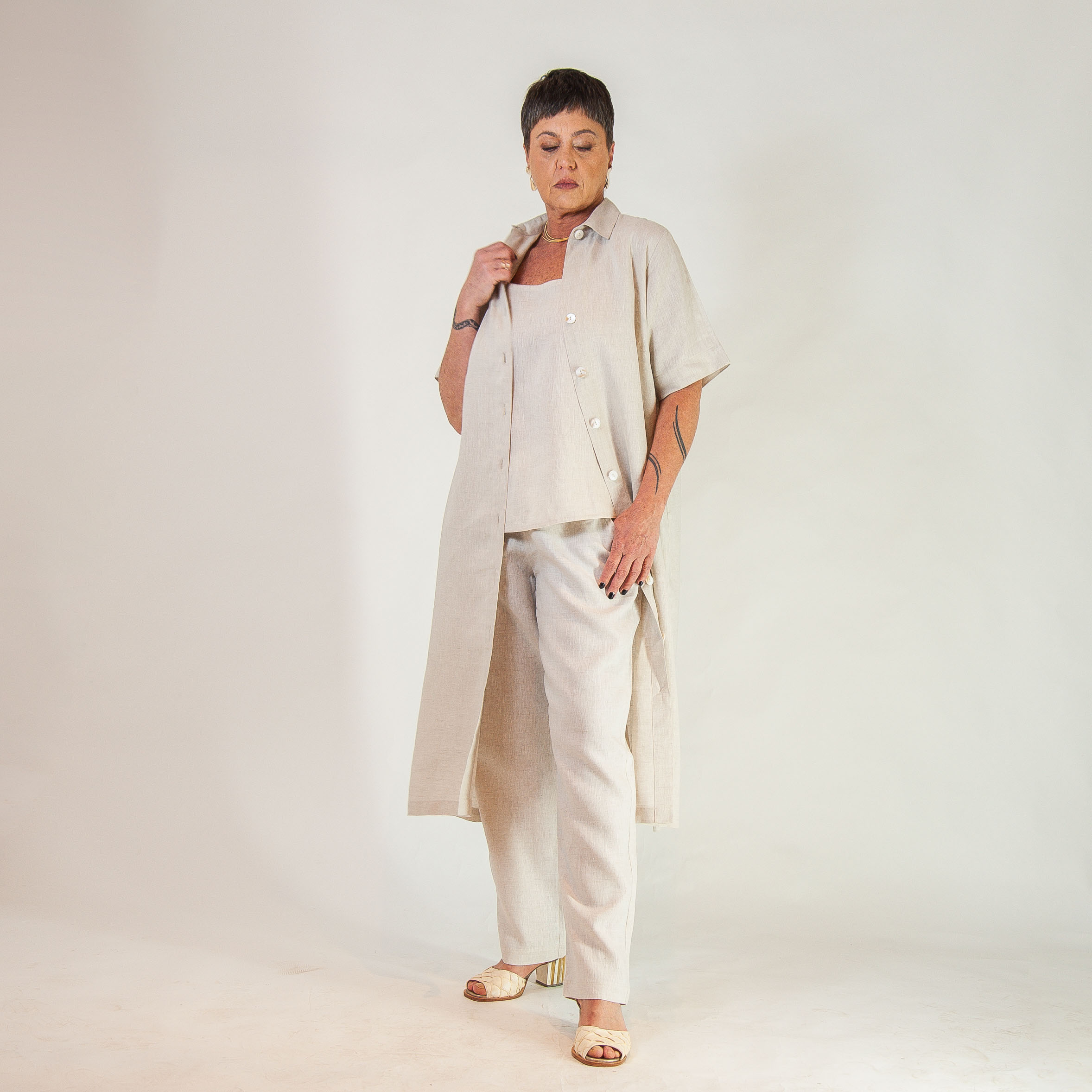 Vestido Luisa - Linho Puro - Imagem 3