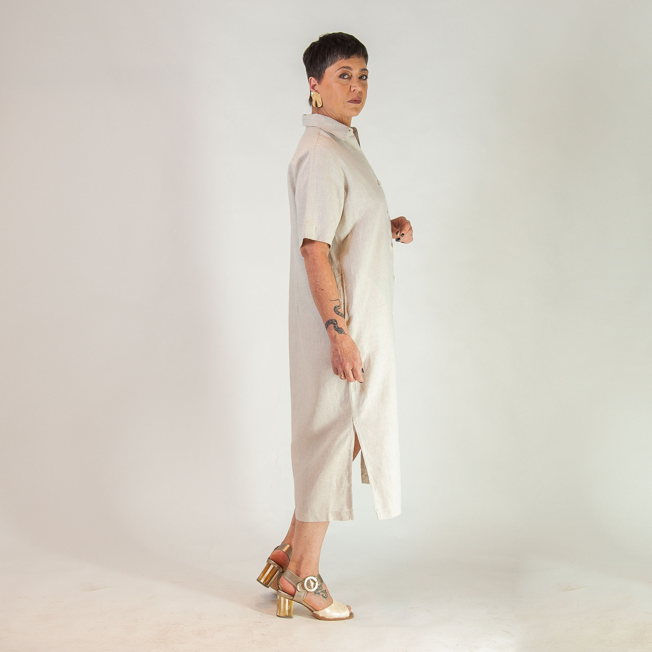 Vestido Luisa - Linho Puro - Imagem 6