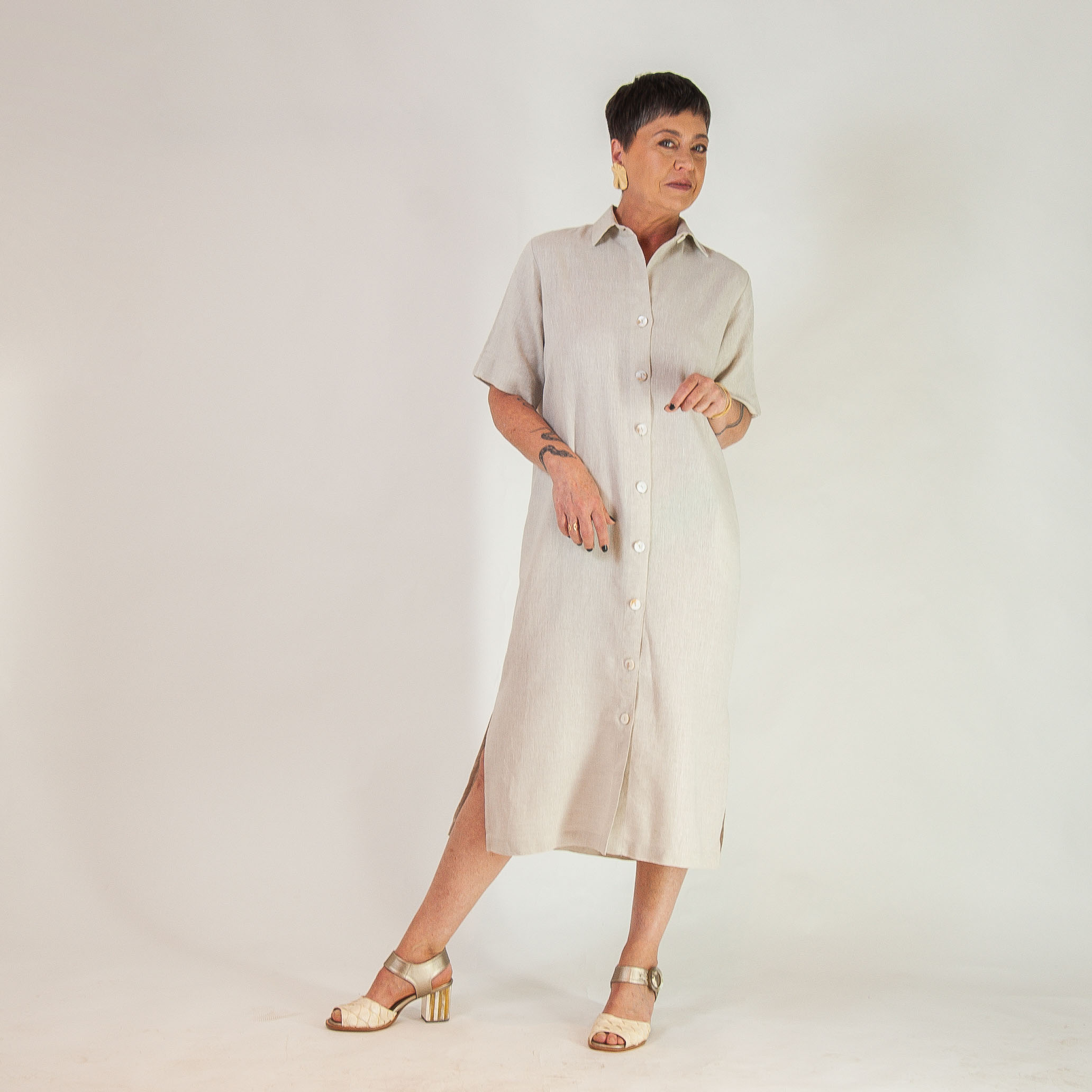 Vestido Luisa - Linho Puro