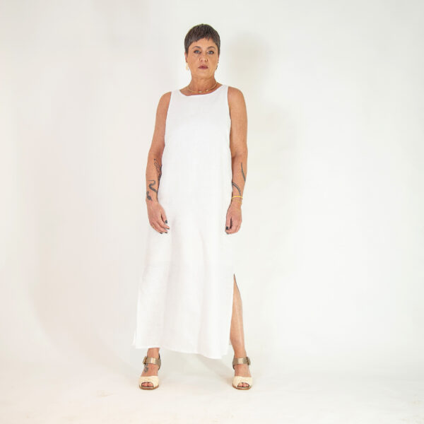 Vestido Juquehy Branco- Linho Puro