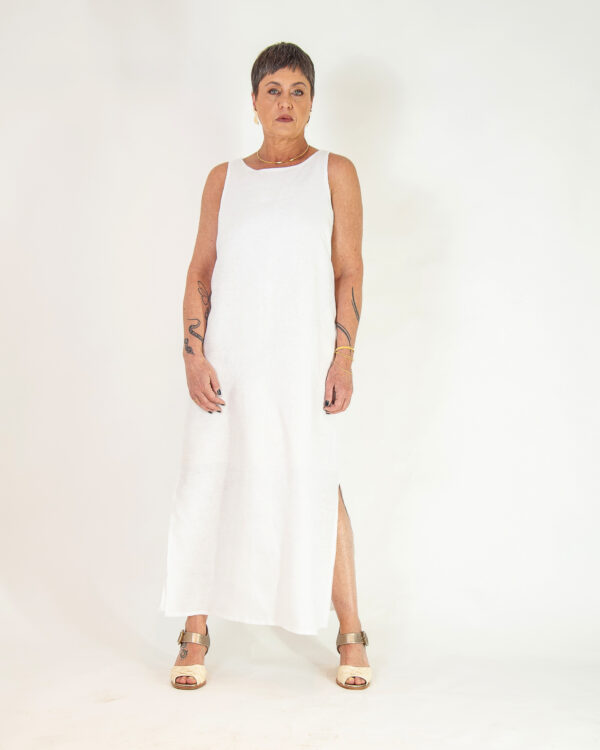 Vestido Juquehy Branco- Linho Puro