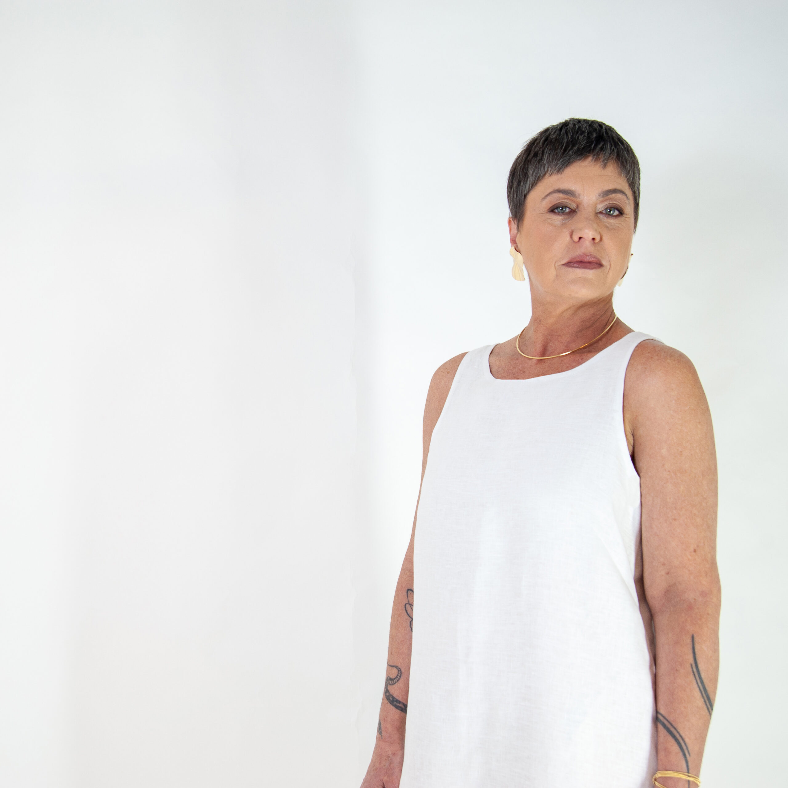 Vestido Juquehy Branco- Linho Puro - Imagem 3